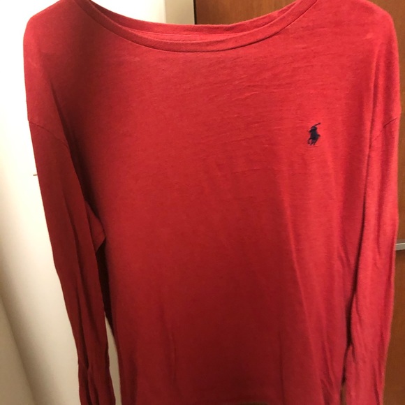 Polo Ralph Lauren long sleeve tee t shirt red - Picture 1 of 2